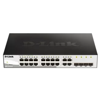   D-Link DGS-1210-20 Vezérelt L2 Gigabit Ethernet (10/100/1000) 1U Fekete