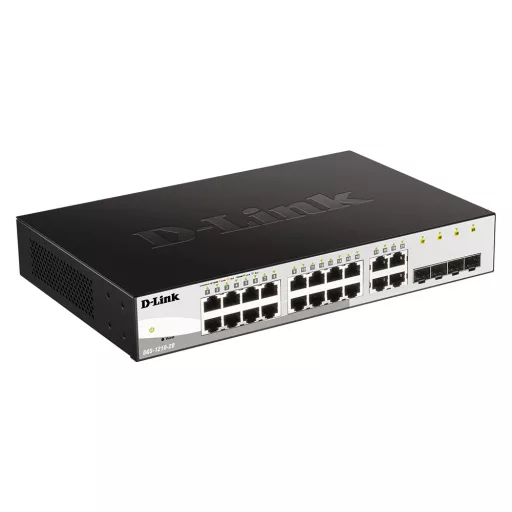 D-Link DGS-1210-20 Vezérelt L2 Gigabit Ethernet (10/100/1000) 1U Fekete