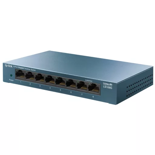TP-Link LS108G Beállítást nem igénylő (unmanaged) Gigabit Ethernet (10/100/1000) Kék