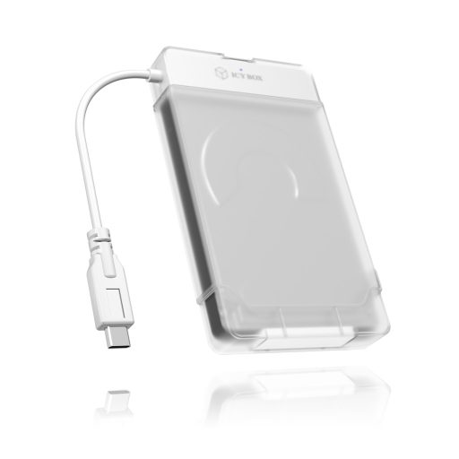 ICY BOX IB-AC703-C HDD/SSD ház Áttetsző, Fehér 2.5"