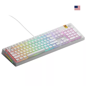   Glorious Gaming GMMK 3 HE 100% Prebuilt billentyűzet Játék USB QWERTY Amerikai angol Fehér