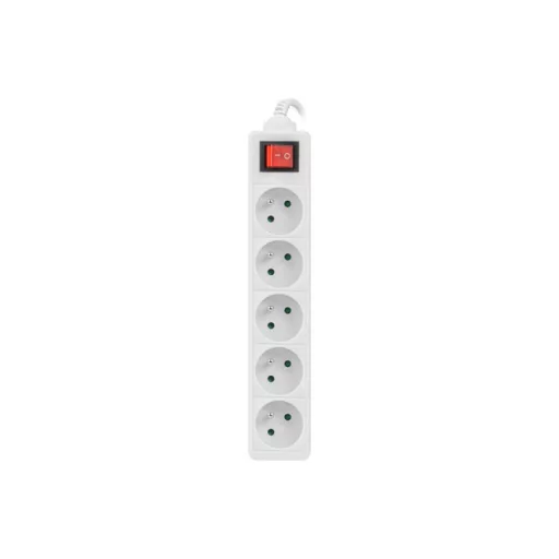 Lanberg PS1-05E-0300-W elektromos elosztó 3 M 5 AC kimenet(ek) Beltéri/kültéri Fehér