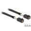 DeLOCK 0.5m, Mini SAS HD x 4 SFF 8643 0,5 M Fekete