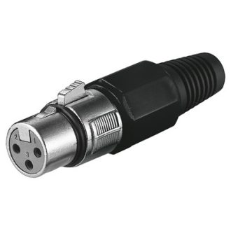 Goobay 11755 huzalcsatlakozó XLR (3-pin) Fekete, Fémes