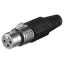 Goobay 11755 huzalcsatlakozó XLR (3-pin) Fekete, Fémes