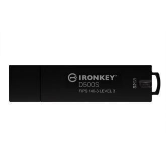   Kingston Technology IronKey D500S USB flash meghajtó 32 GB USB A típus 3.2 Gen 1 (3.1 Gen 1) Fekete