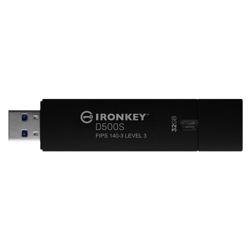 Kingston Technology IronKey D500S USB flash meghajtó 32 GB USB A típus 3.2 Gen 1 (3.1 Gen 1) Fekete