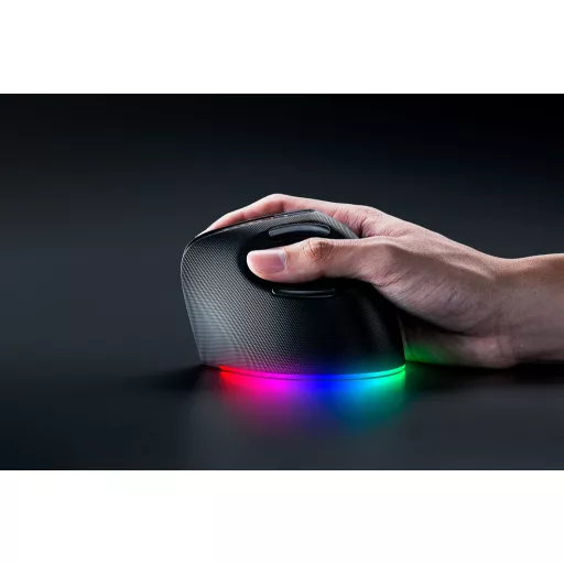 Razer Pro Click V2 Vertical egér Univerzális Jobbkezes RF Wireless + Bluetooth + USB Type-C Optikai 30000 DPI