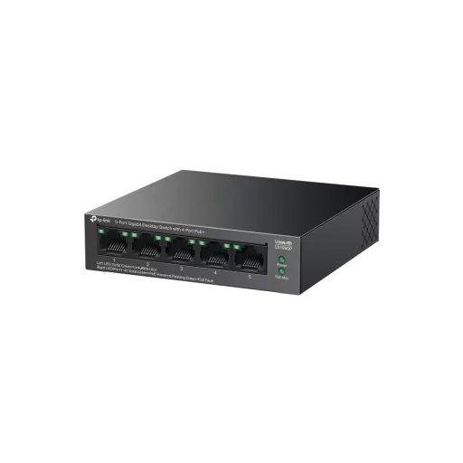 TP-Link LiteWave LS105GP hálózati kapcsoló Beállítást nem igénylő (unmanaged) Gigabit Ethernet (10/100/1000) Ethernet-áramellátás (PoE) támogatása Fekete