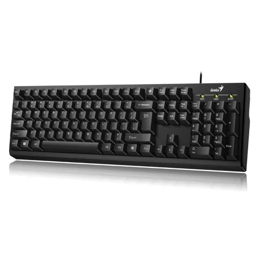 Genius Computer Technology KB-100 billentyűzet Irodai USB QWERTY Angol Fekete