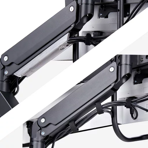 StarTech.com 3M1A3SG-MONITOR-ARM asztali TV konzol 68,6 cm (27") Fekete, Ezüst