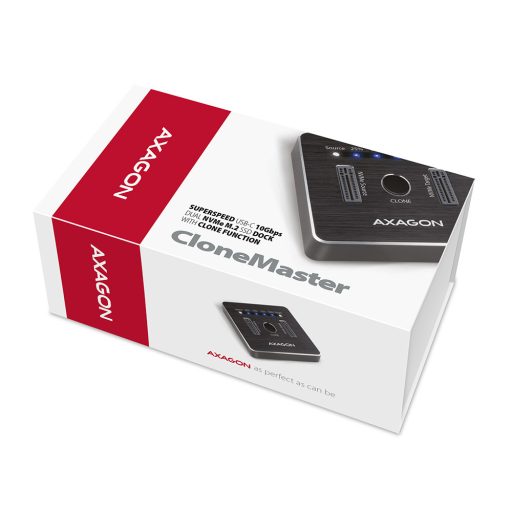 Axagon ADSA-M2C dokkoló állomás tárolóegységhez USB 3.2 Gen 2 (3.1 Gen 2) Type-C Fekete