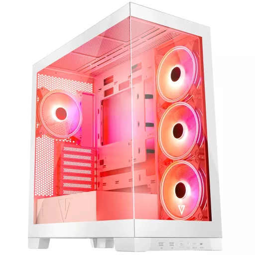 Modecom Volcano SPACE APEX ARGB MIDI Midi Tower Fehér