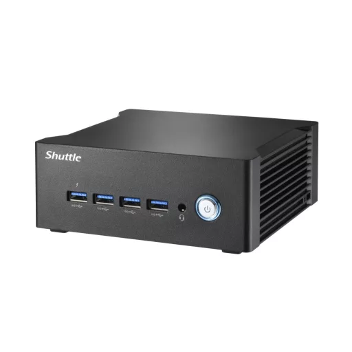 Shuttle Nano PC NA10H 1 liter méretű számítógép Fekete 8845HS 3,8 GHz