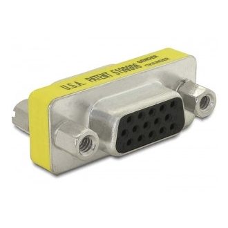   DeLOCK Adapter Gender Changer VGA female-female Sub-D 15 Sárga