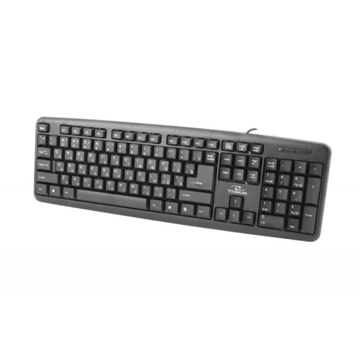 Esperanza TKR101 billentyűzet Irodai USB QWERTY Angol, Orosz Fekete