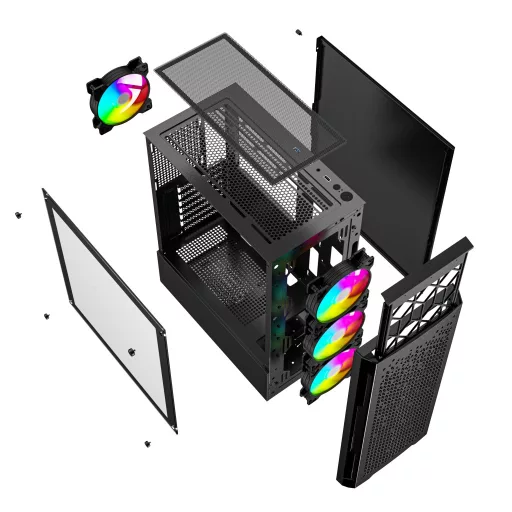 Gembird Fornax 400X Midi Tower Fekete
