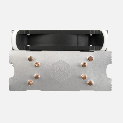 Silverstone AR12 RGB Processzor Hűtő 12 cm Fekete, Rozsdamentes acél, Fehér