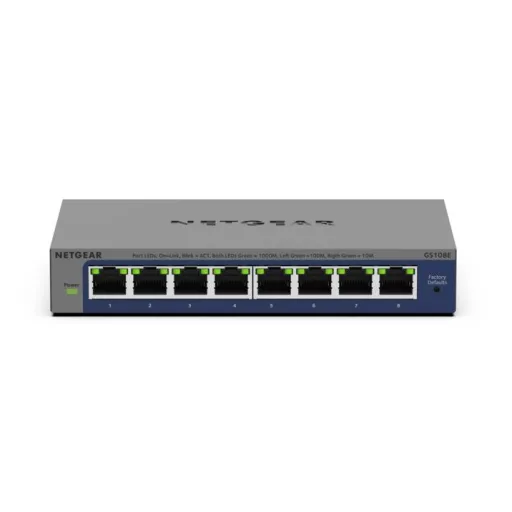 NETGEAR GS108Ev4 Beállítást nem igénylő (unmanaged) L2/L3 Gigabit Ethernet (10/100/1000) Szürke