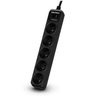   CyberPower Tracer III B0520SC0-FR túlfeszültségvédő Fekete 5 AC kimenet(ek) 200 - 250 V 1,8 M