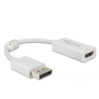   DeLOCK 63936 video átalakító kábel 0,1 M DisplayPort HDMI Fehér