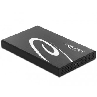   DeLOCK 42611 tárolóegység burkolat HDD/SSD ház Fekete, Fehér 2.5"