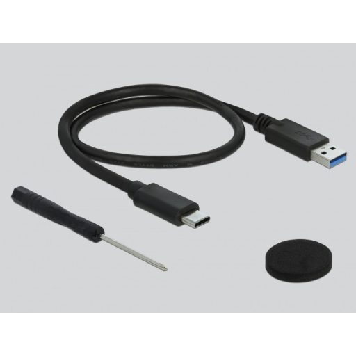 DeLOCK 42611 tárolóegység burkolat HDD/SSD ház Fekete, Fehér 2.5"