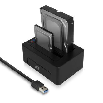   ACT AC1504 dokkoló állomás tárolóegységhez USB 3.2 Gen 1 (3.1 Gen 1) Type-B Fekete