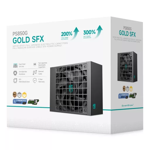 DeepCool PS850G 850 W 20+4 pin ATX ATX Fekete