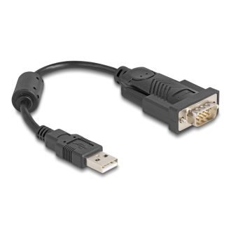 DeLOCK 64276 soros kábel Fekete 0,25 M USB A típus RS-232