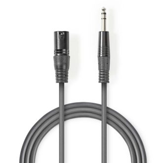   Nedis COTH15100GY15 audio kábel 1,5 M XLR (3-pin) 6.35mm Szürke