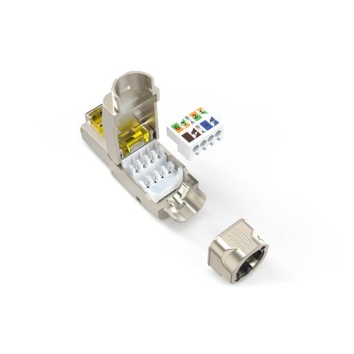 Digitus DN-93638 huzalcsatlakozó RJ-45 Ezüst, Sárga