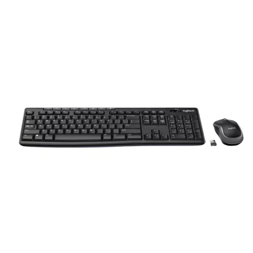 Logitech 920-004511 billentyűzet Egér mellékelve Otthoni Vezeték nélküli RF QWERTZ Német Fekete