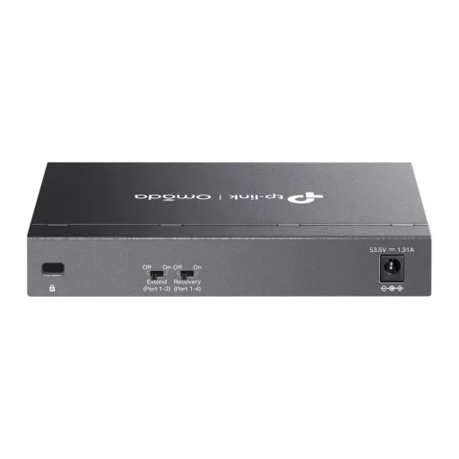 TP-Link Omada DS106GPP hálózati kapcsoló Beállítást nem igénylő (unmanaged) Gigabit Ethernet (10/100/1000) Ethernet-áramellátás (PoE) támogatása Fekete