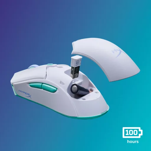 HyperX Pulsefire Haste 2 Core Wireless White Gaming Mouse egér Játék Kétkezes USB A típus 3600 DPI