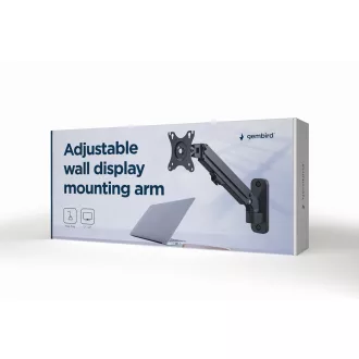   Gembird MA-WA1-01 asztali TV konzol 68,6 cm (27") Fali Fekete