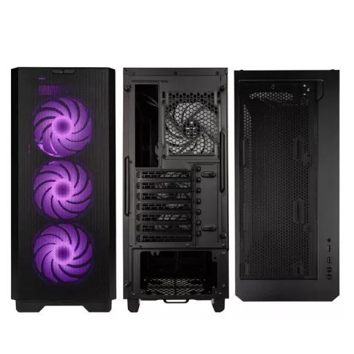 Kolink Unity Solar ARGB Mesh Midi Tower Fekete