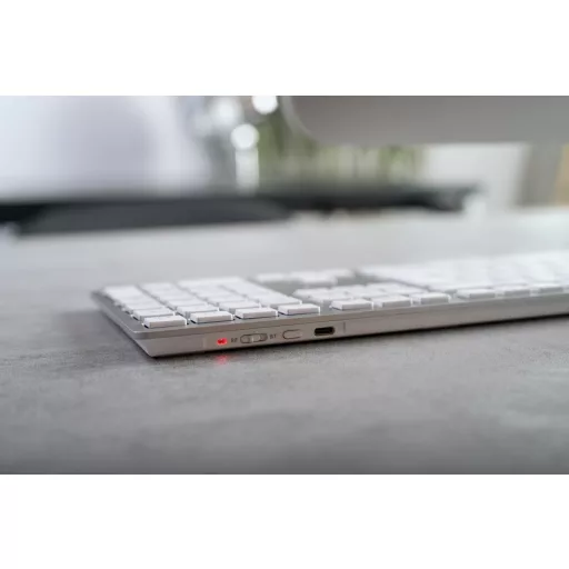 CHERRY KW 9100 SLIM FOR MAC billentyűzet Univerzális USB + Bluetooth QWERTZ Német Ezüst