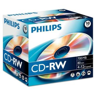 Philips 8710101710242 írható CD CD-RW 700 MB 12x 10 db