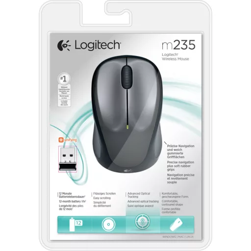 Logitech 910-002201 egér Irodai Kétkezes Vezeték nélküli RF Optikai 1000 DPI