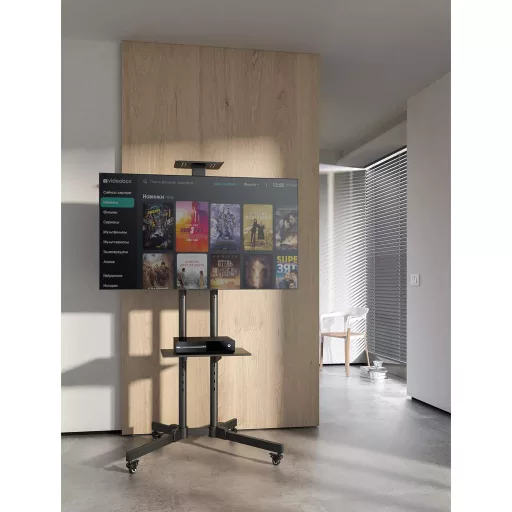 Manhattan 461238 asztali TV konzol 177,8 cm (70") Padló Fekete