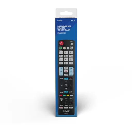 Savio RC-11 távirányító Vezeték nélküli infravörös TV Nyomógombok