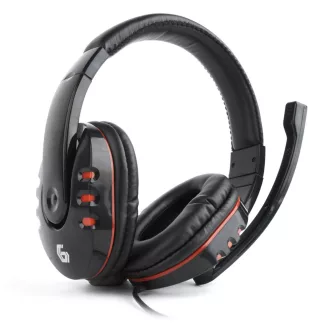   Gembird GHS-402 fejhallgató és headset Vezetékes Fejpánt Játék Fekete