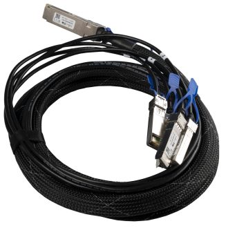   Mikrotik XQ+BC0003-XS+ InfiniBand és száloptikai kábel 3 M QSFP28 4x SFP28 Fekete, Króm