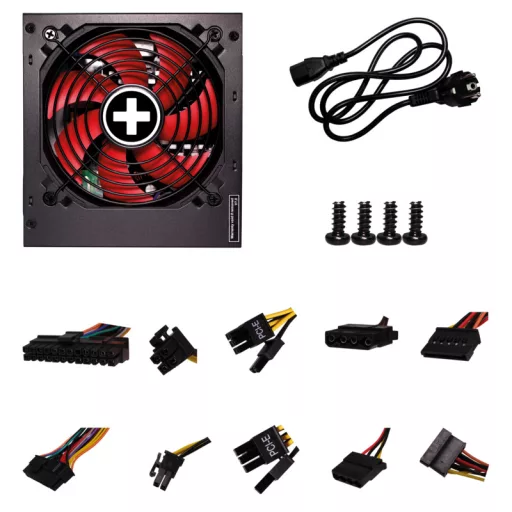 Xilence XN225 650 W 20+4 pin ATX ATX Fekete, Vörös