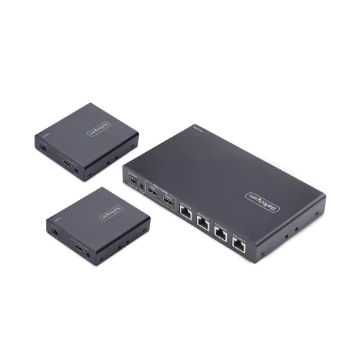 StarTech.com 4K7014IC-EXTEND-HDMI audió/videó jeltovábbító AV adó- és vevőegység Fekete