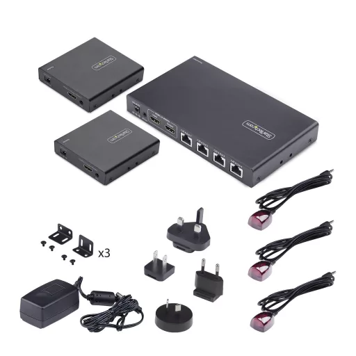 StarTech.com 4K7014IC-EXTEND-HDMI audió/videó jeltovábbító AV adó- és vevőegység Fekete