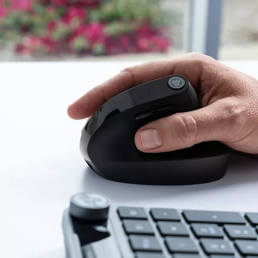 JLab JBUDS ERGONOMIC egér Otthoni Jobbkezes RF vezeték nélküli + Bluetooth 2400 DPI