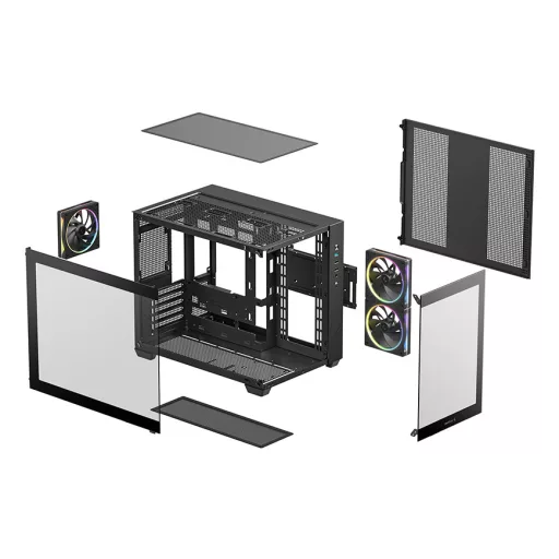 DeepCool CG330 3F Tower Fekete