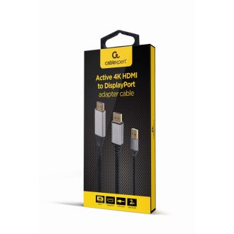   Gembird A-HDMIM-DPM-01 video átalakító kábel 2 M HDMI A-típus (Standard) DisplayPort Fekete